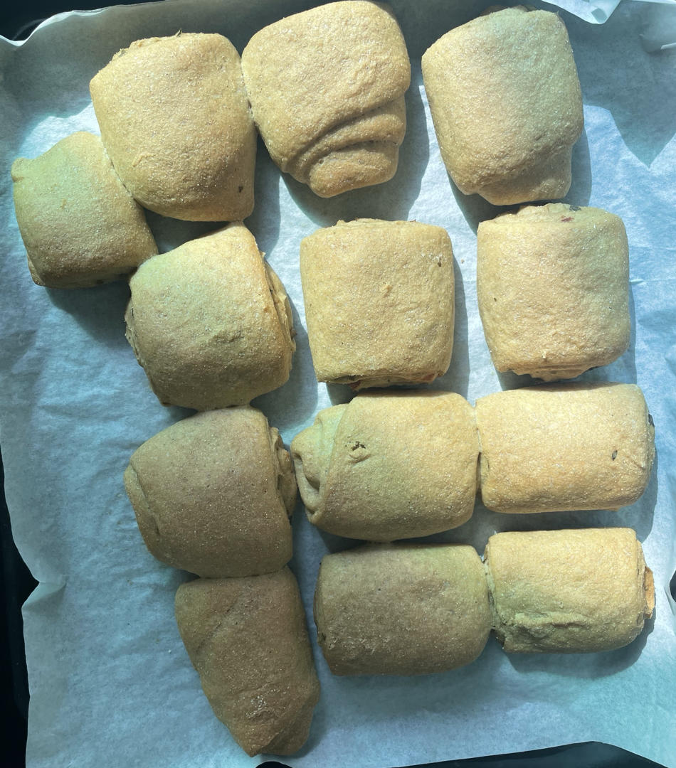 全麦香葱面包——简单揉就好吃