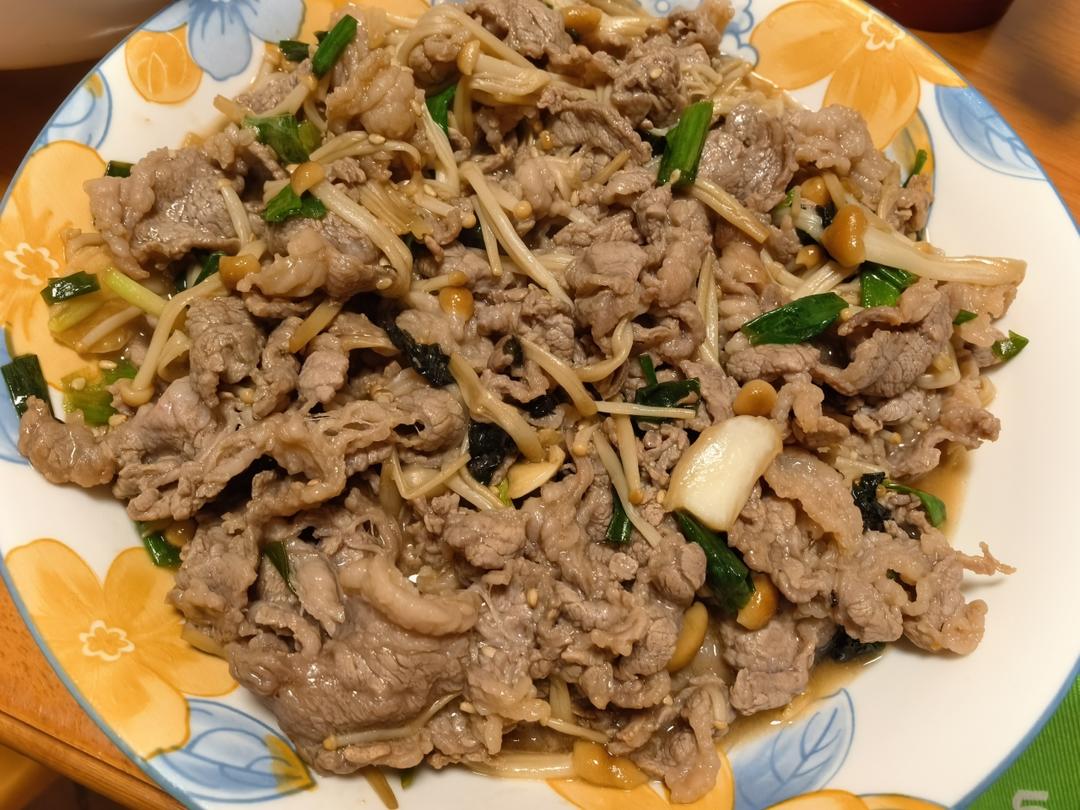 盐葱烧牛肉