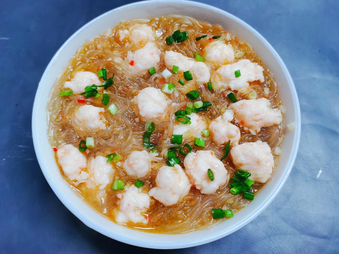 蒜蓉剁椒粉丝虾滑