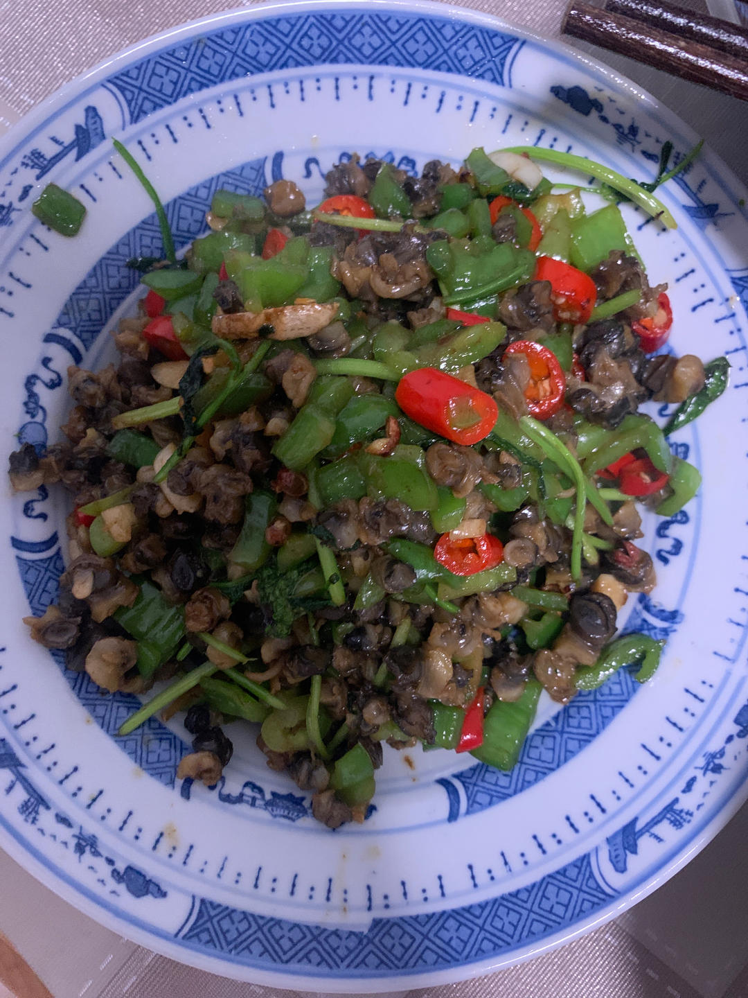 爆炒螺丝肉