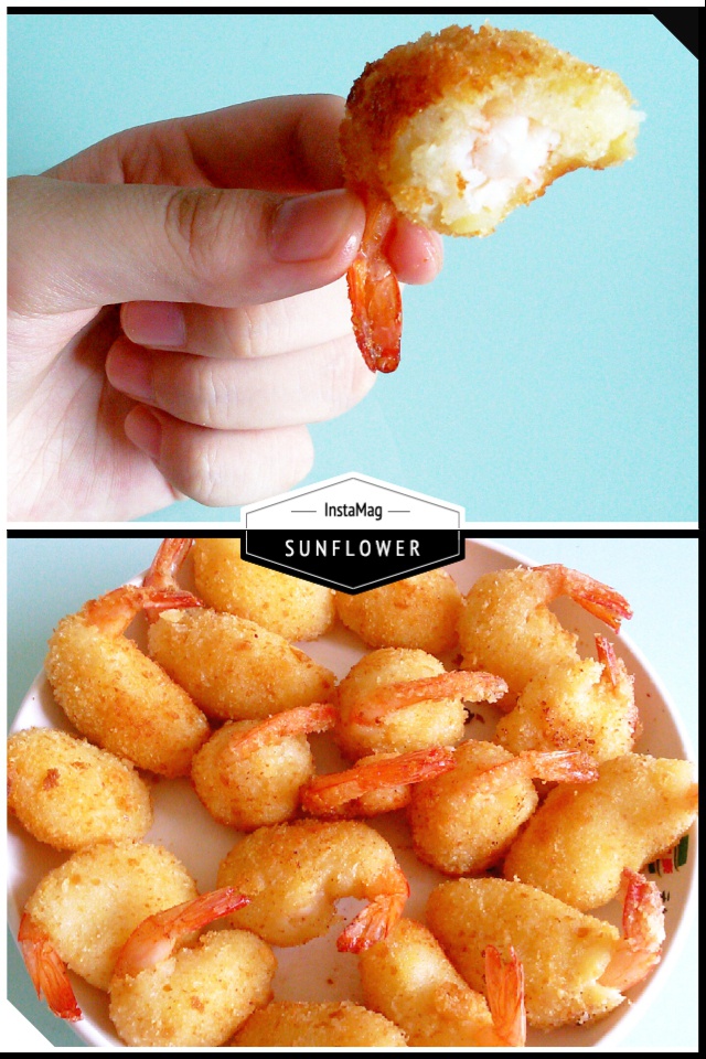 笑笑121做的diy肯德基至q虾球