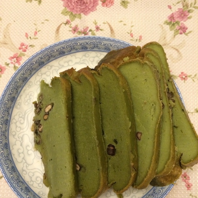 抹茶红豆面包