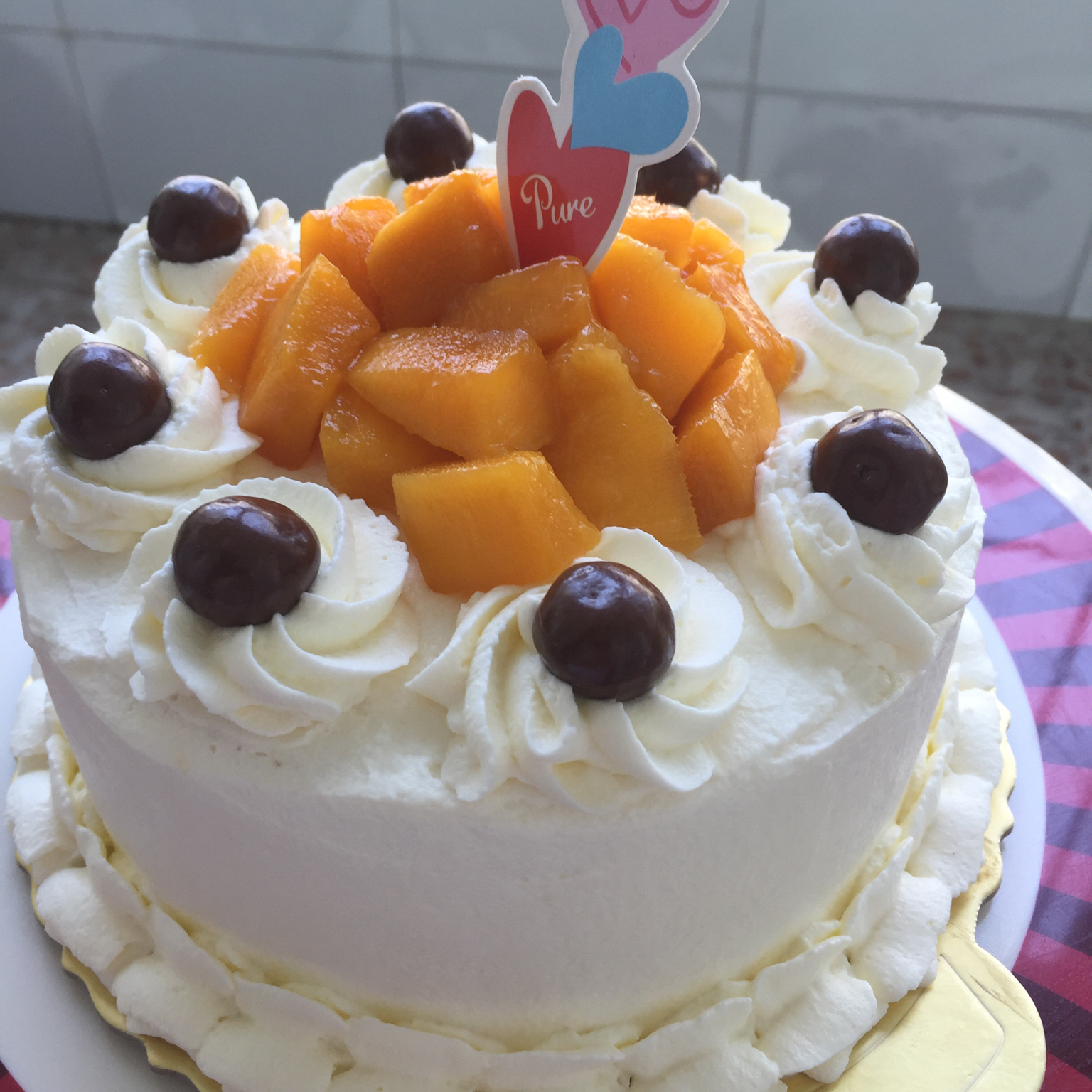 淡奶油裱花蛋糕