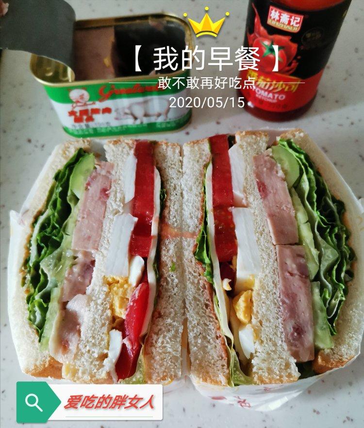 如何做超厚的沼三明治~详细tip！牛油果鸡蛋午餐肉三明治~