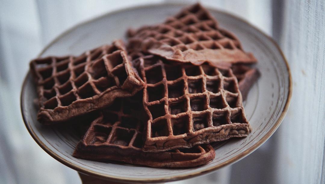 可可糯米华夫饼