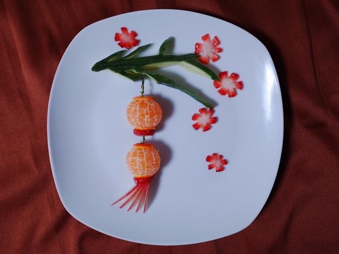 元宵节春意盎然水果拼盘立体水果画的做法