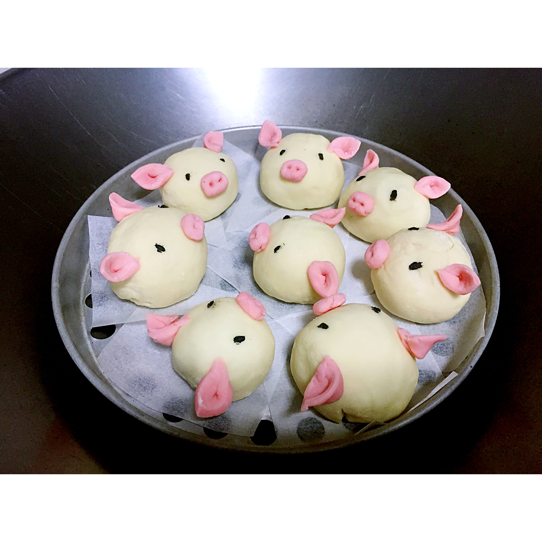 可爱的小猪豆沙包