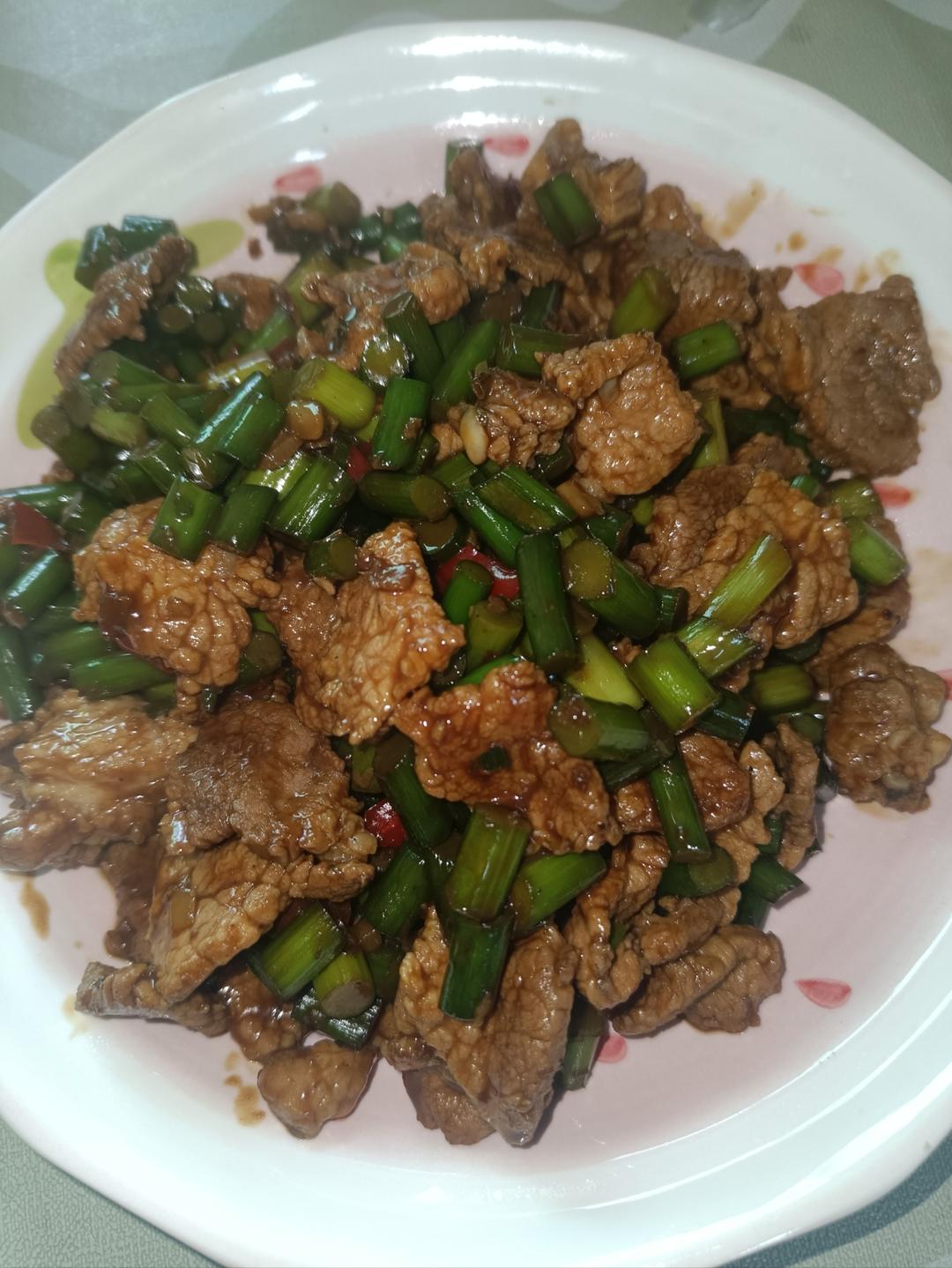 蒜苔炒肉末，三碗米饭都不够吃
