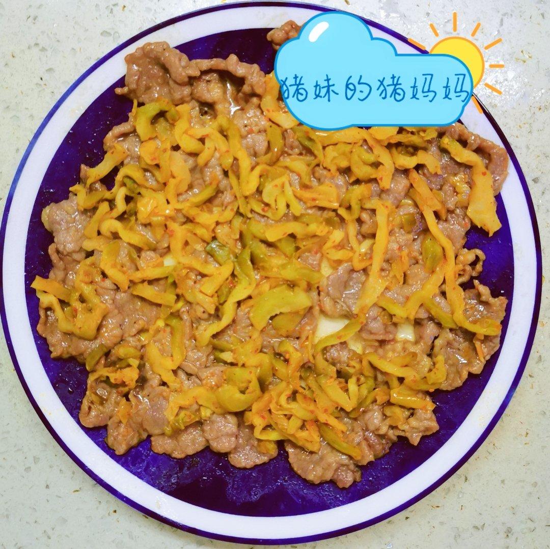 榨菜蒸牛肉——苦夏快手开胃