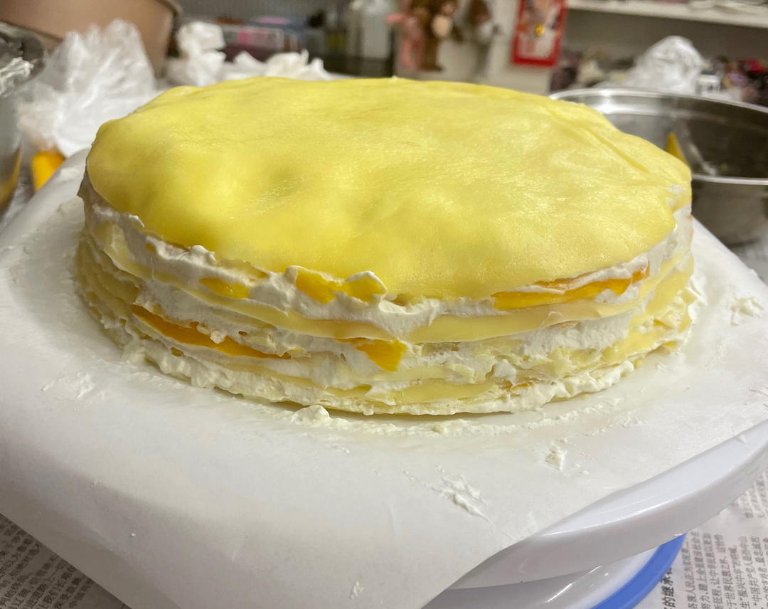 零基础做芒果千层蛋糕（8寸）