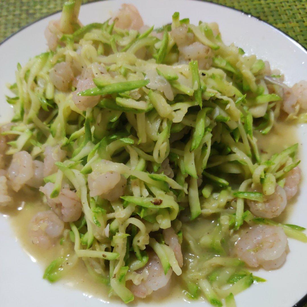 西葫芦炒虾仁