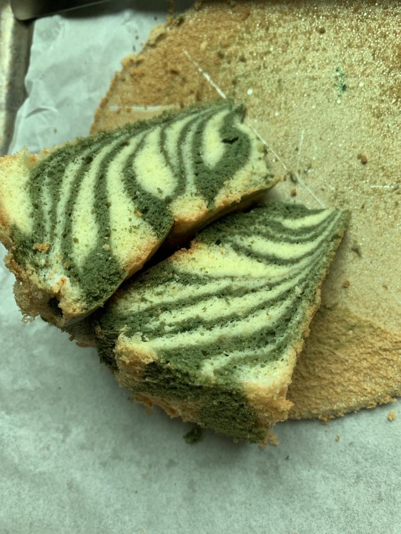 绿斑马戚风蛋糕