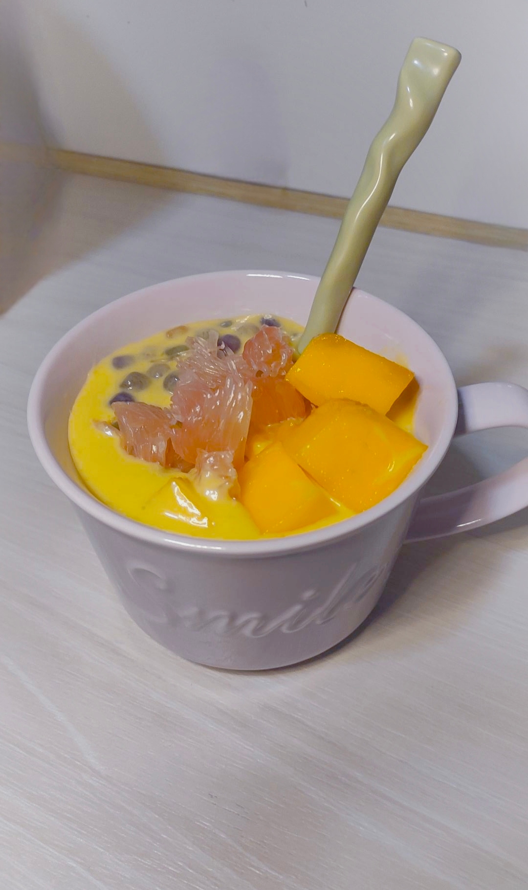 港式甜品——杨枝甘露(芒果西米露)附芒果花切法