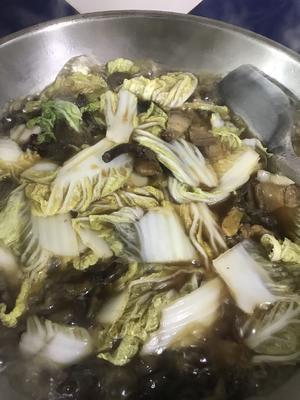 猪肉炖白菜粉条（野蘑菇炒肉）的做法 步骤10