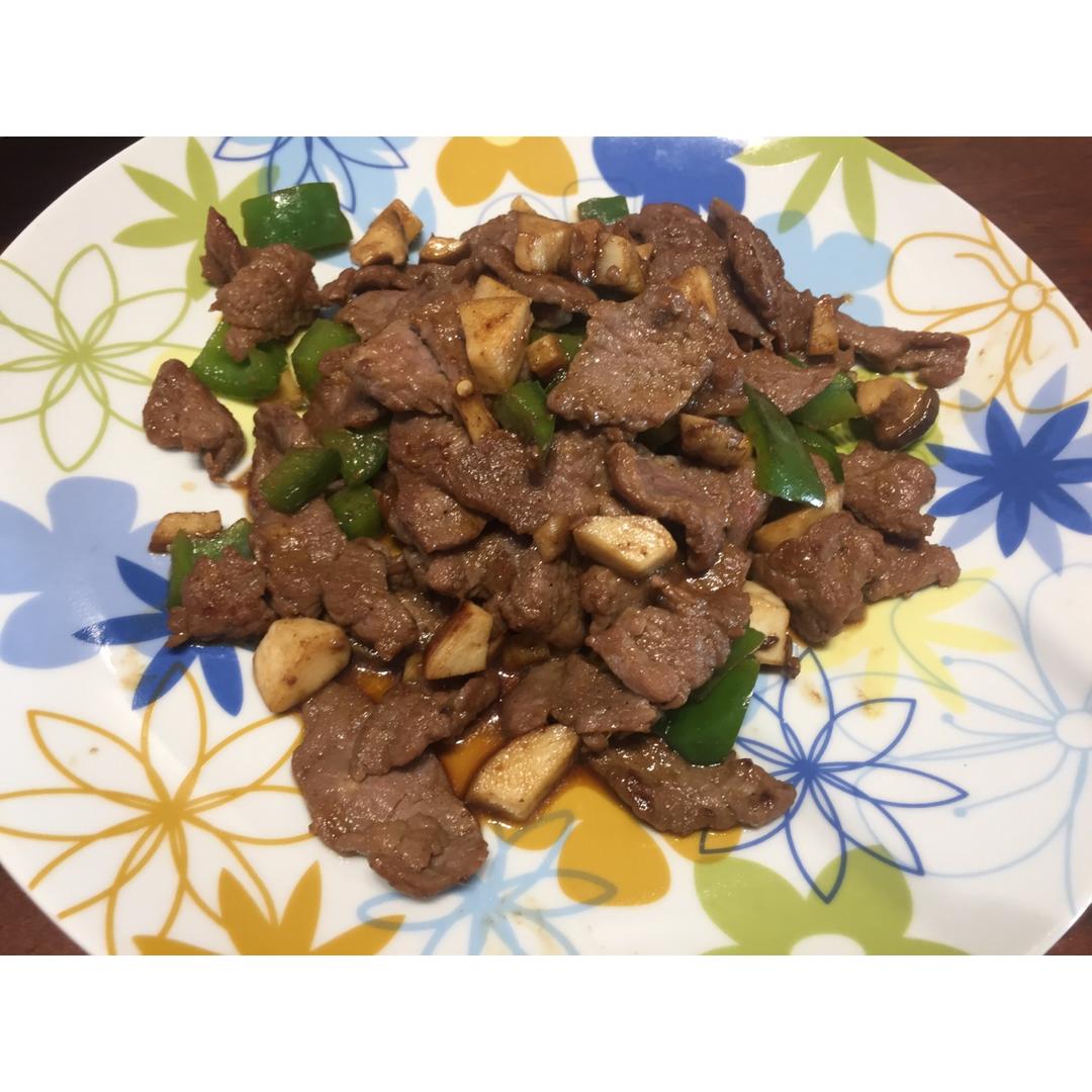 黑椒杏鲍菇牛肉粒