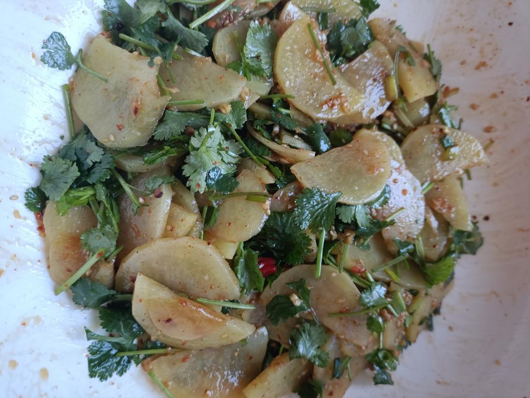 5分钟搞定，酸辣开胃凉拌土豆片‼️巨解谗