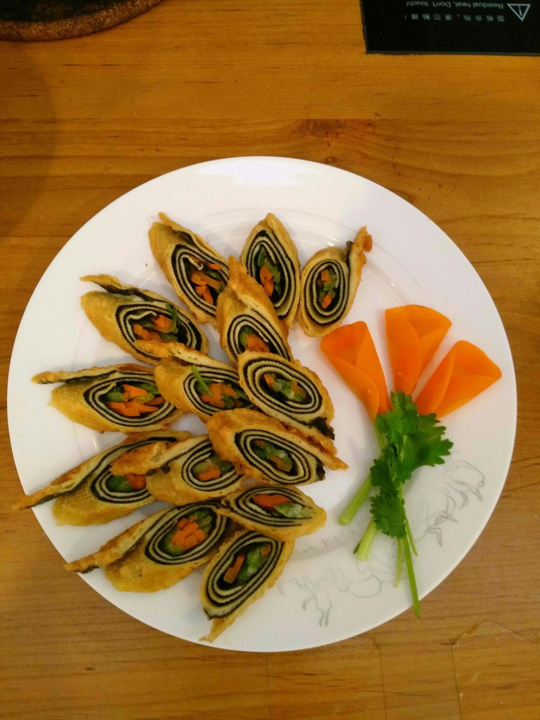 五彩素菜卷