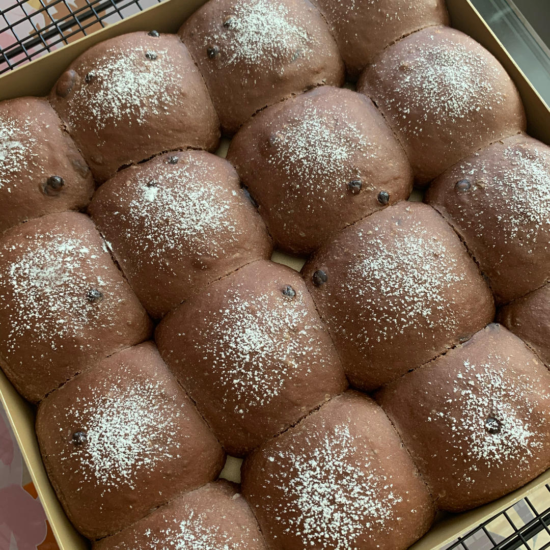 双重巧克力爆浆小餐包