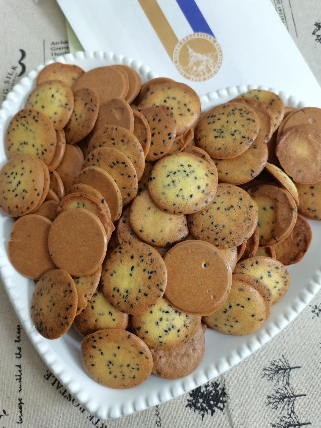 无需打发❗️酥脆好吃的芝麻薄脆鸡蛋饼干❗️