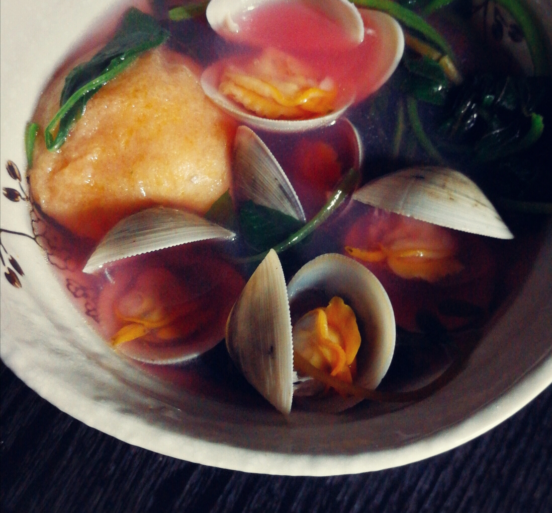 青蛤紅莧菜湯的做法 步骤4