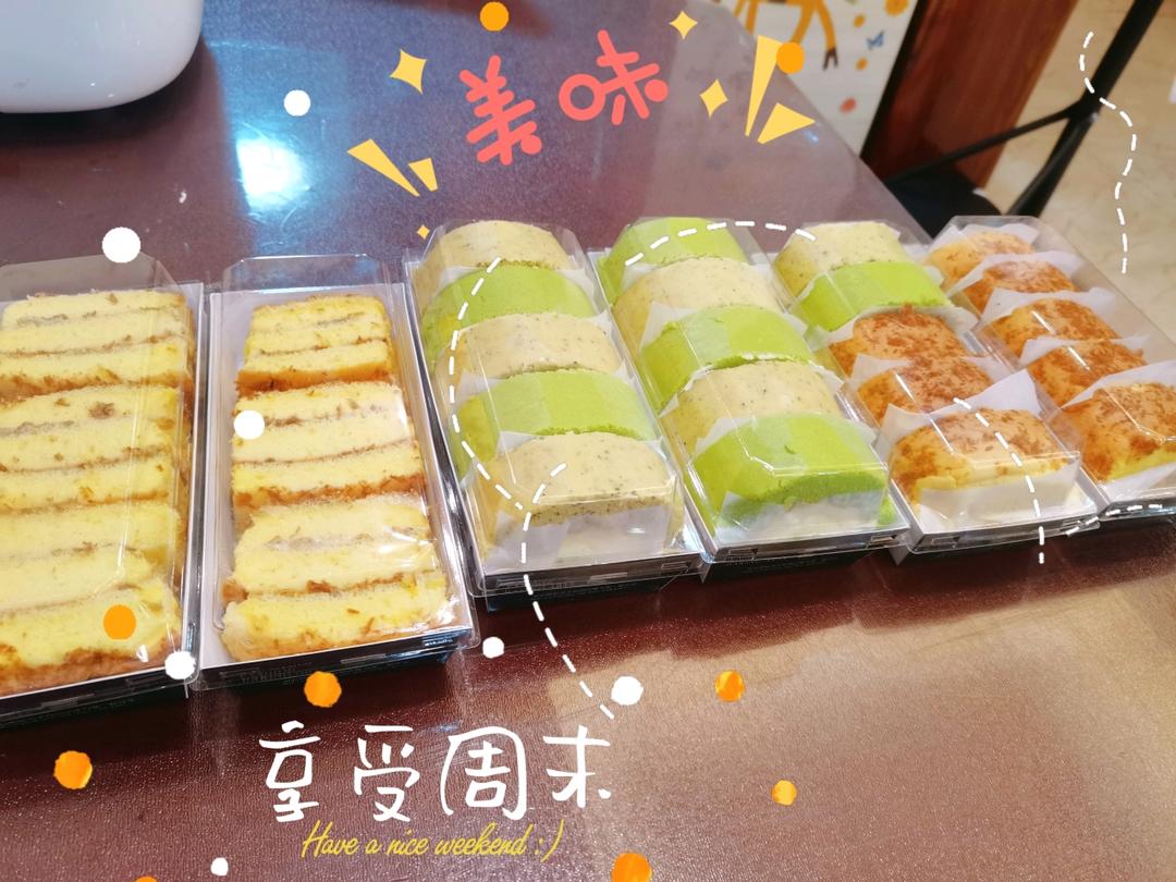 超清新｜斑斓椰香奶冻蛋糕卷｜卷不裂