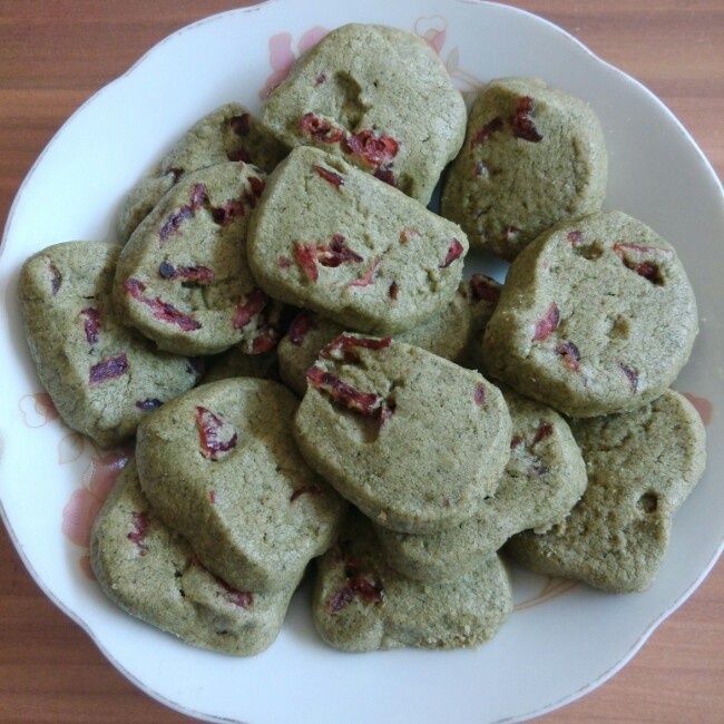 抹茶蔓越莓饼干