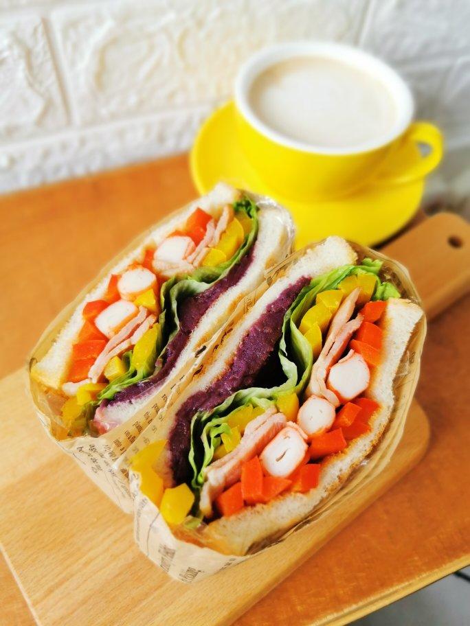 如何做超厚的沼三明治~详细tip！牛油果鸡蛋午餐肉三明治~