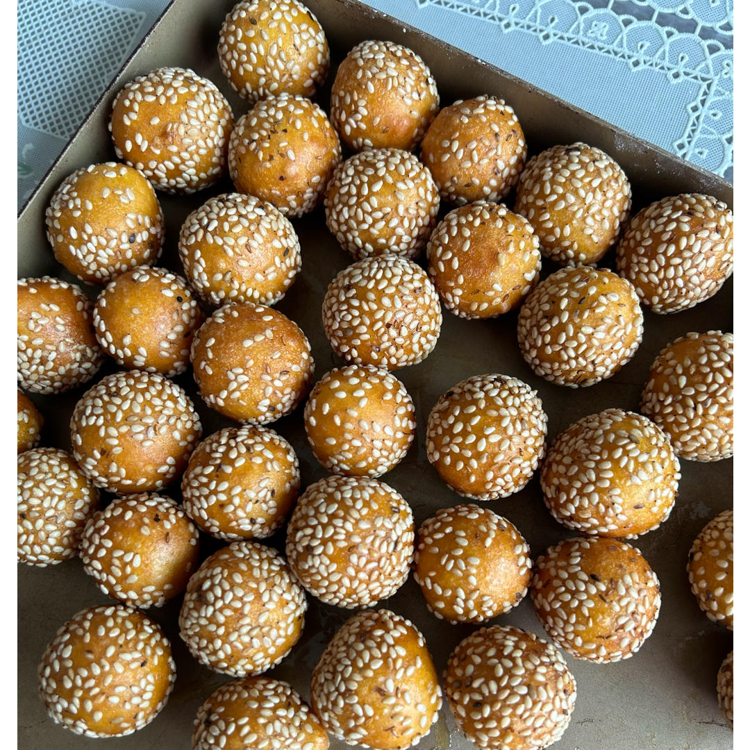 “南瓜芝麻球”聚餐必做小点心