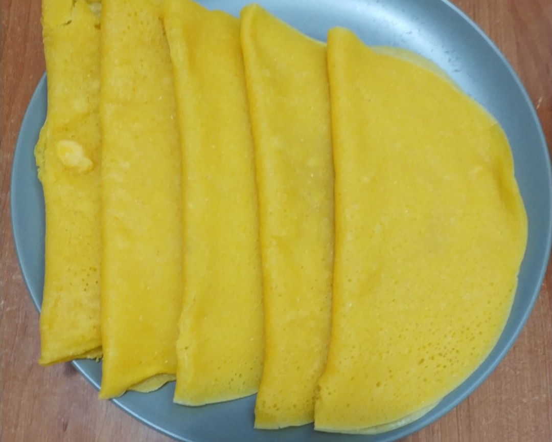 玉米面摊饼-健康无油的做法