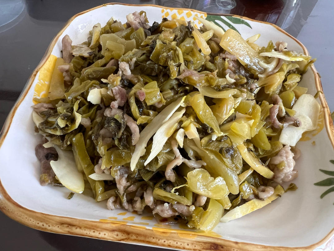 时令鲜——咸菜毛豆春笋炒肉丝