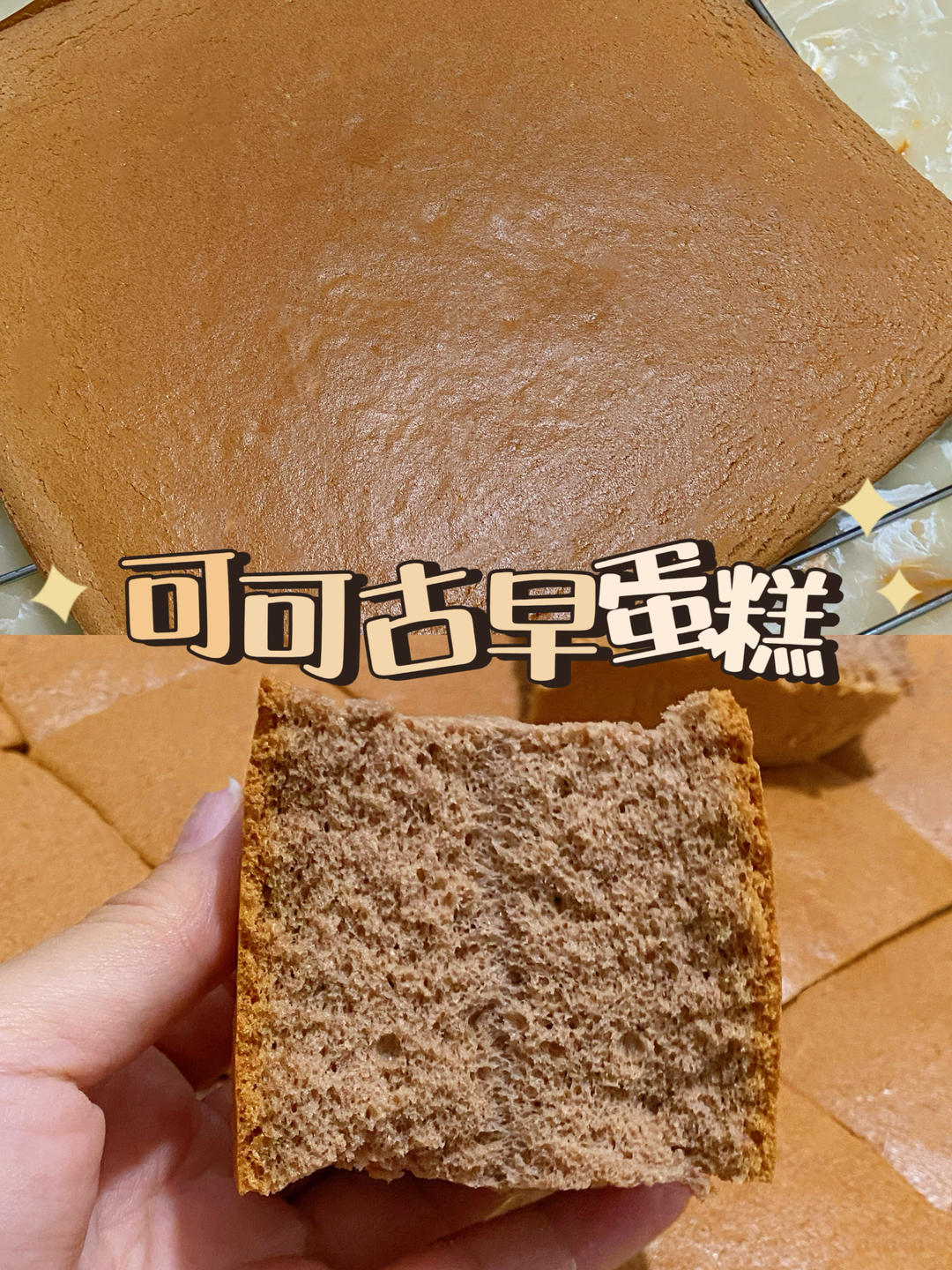 超细腻❗️巧克力可可古早蛋糕