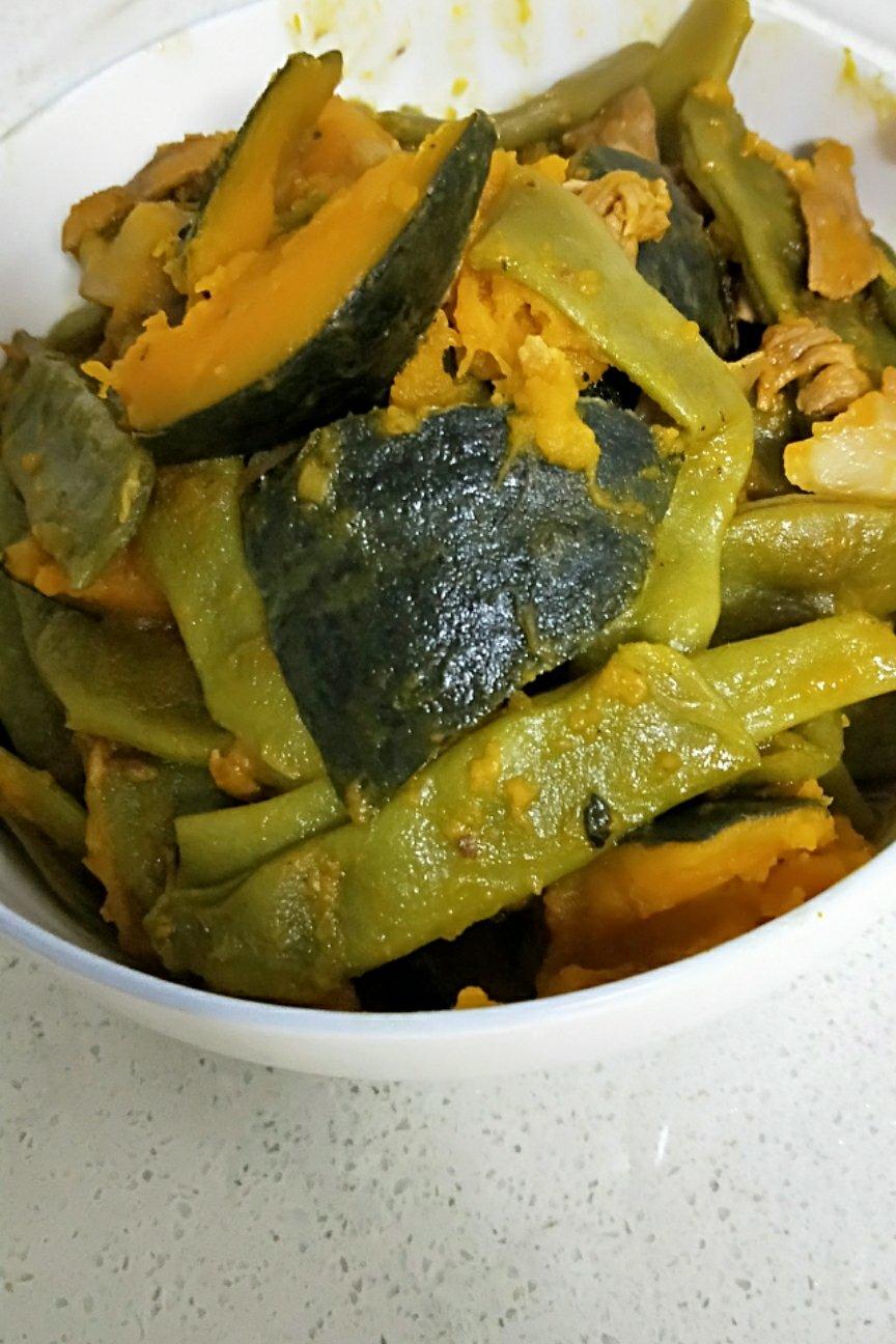倭瓜炖豆角