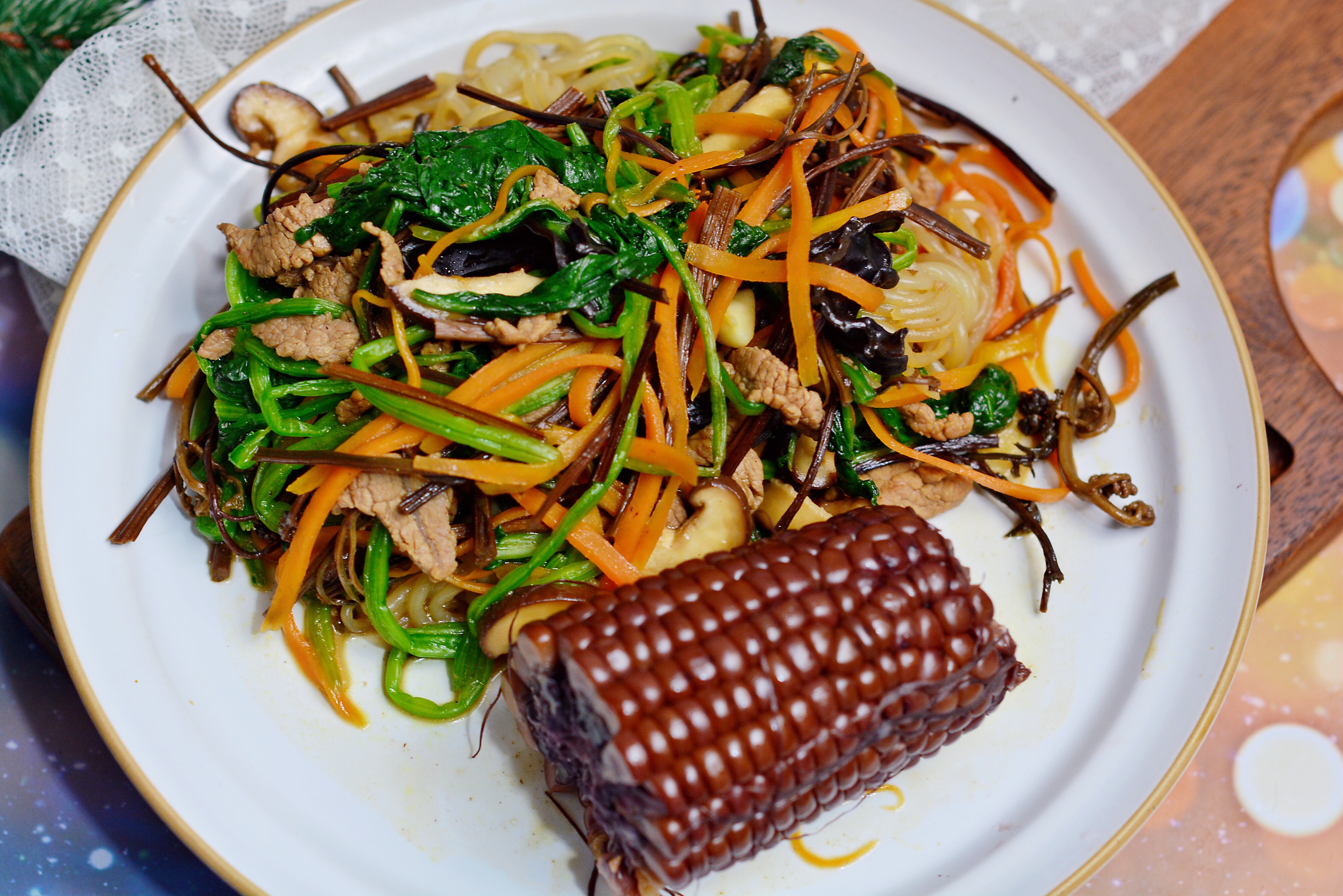减脂晚餐🎊低脂改良版韩式炒杂菜的做法 步骤13