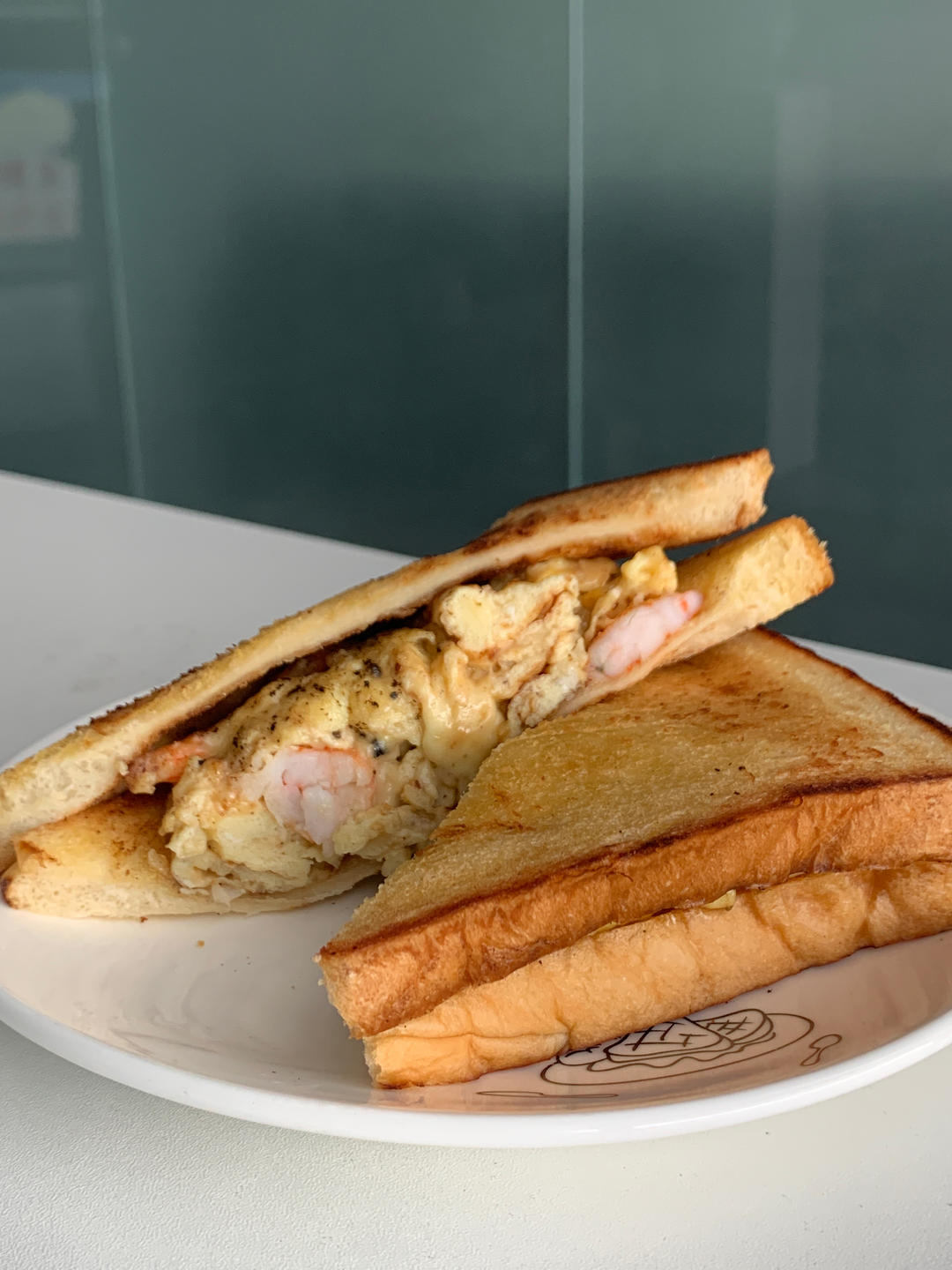 低脂鲜虾滑蛋三文治