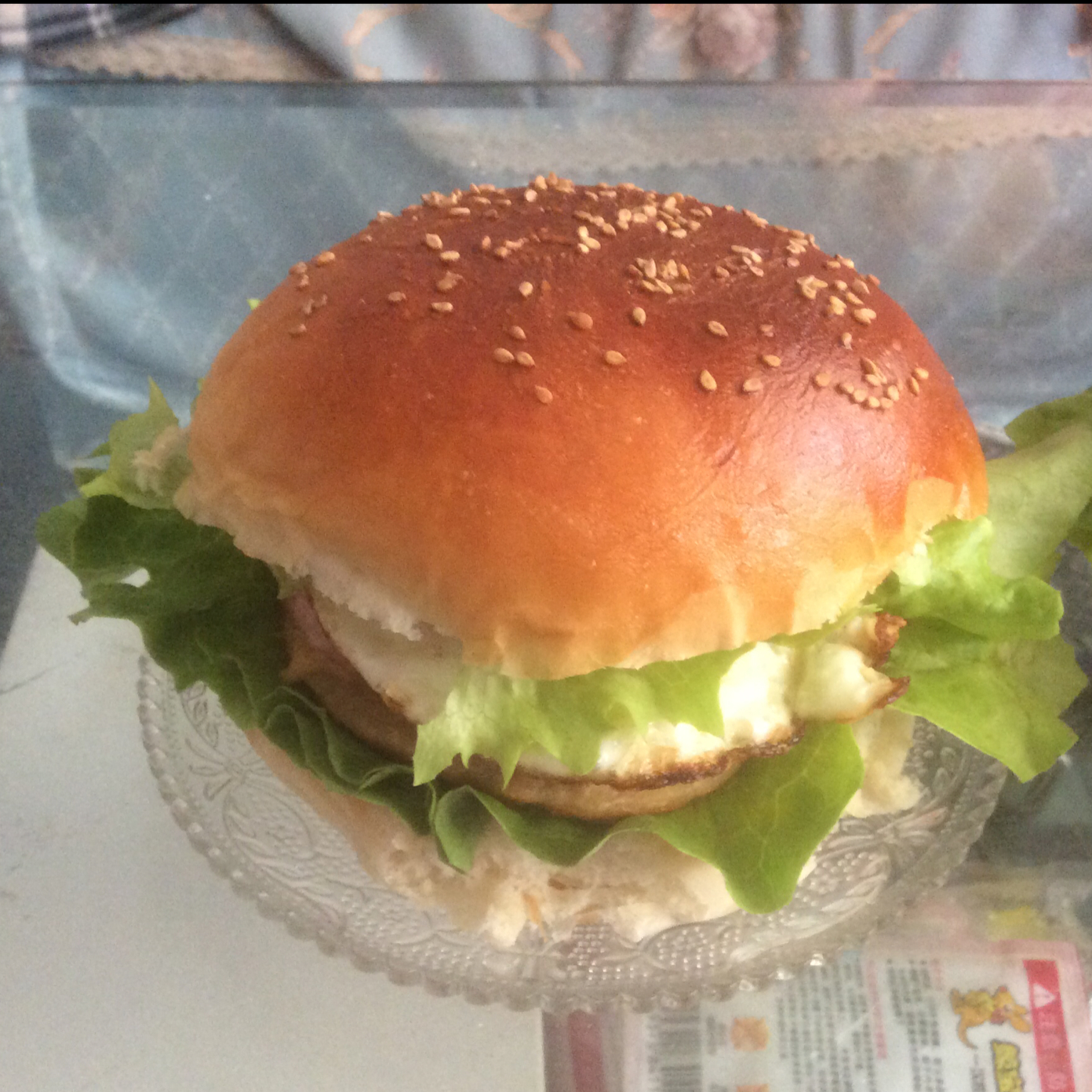 肯德基早餐汉堡轻松在家做 ---『玉米鸡肉汉堡包』