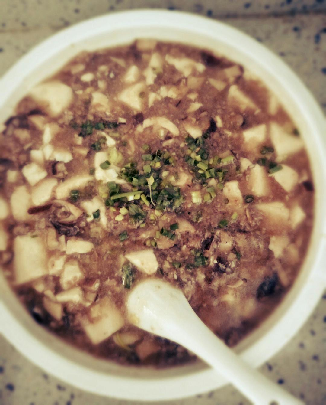 超级下饭的香菇肉沫豆腐