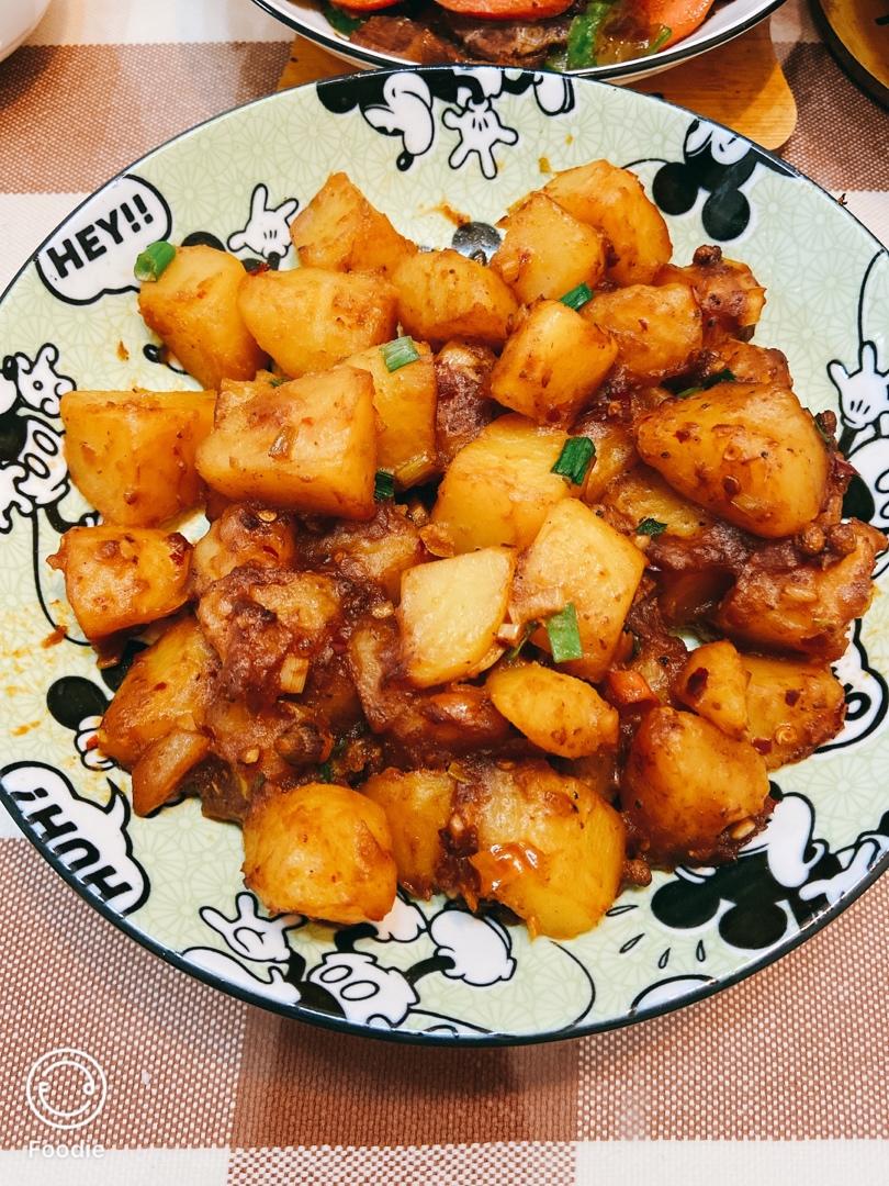 孜然香辣煎小土豆