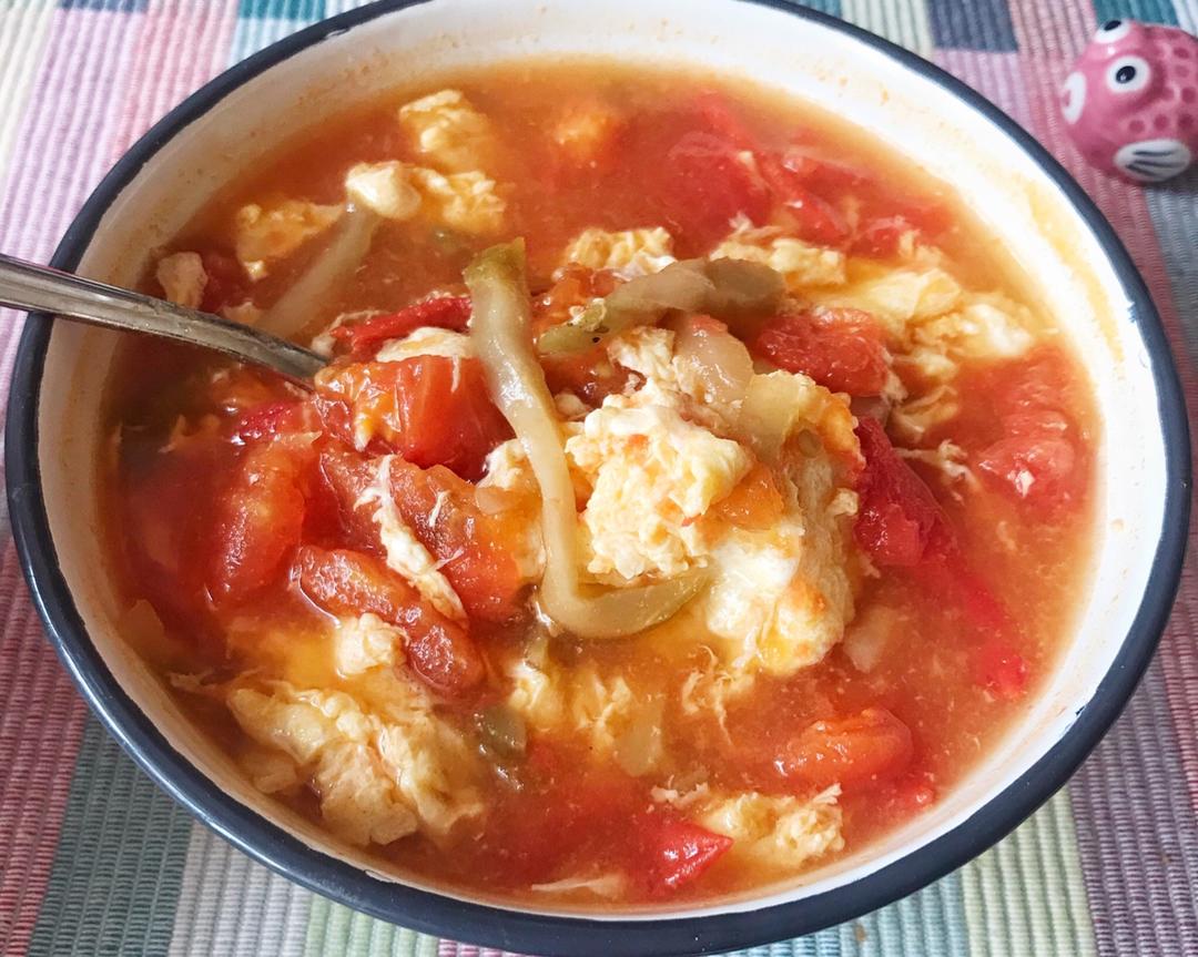 番茄榨菜蛋汤(快手菜)