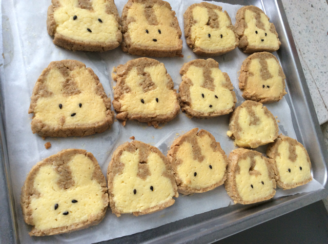 抹茶兔兔曲奇（比熊猫简单！超详细实物图+超良心手绘图）