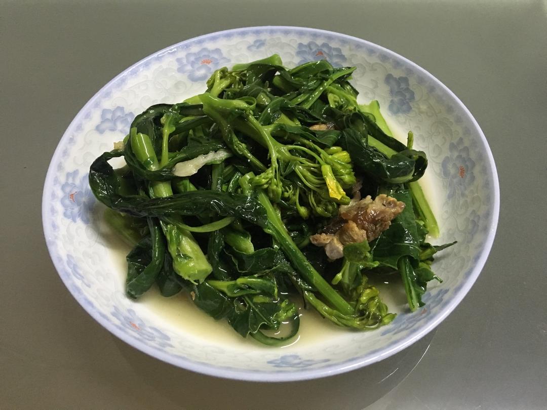 油渣炒芥蓝