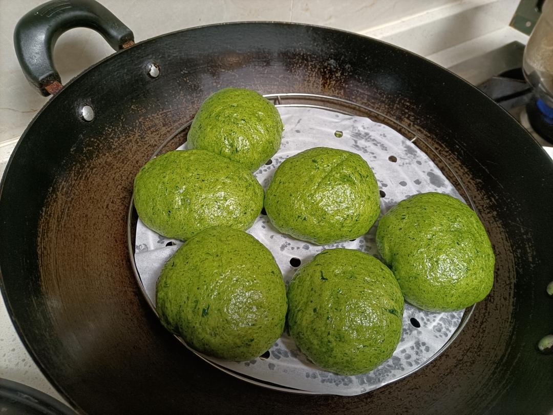 菠菜千层馒头  翠绿蓬松暄软  细腻光滑的秘密   附细节视频