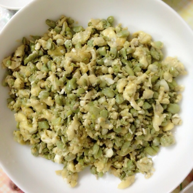 豆角炒鸡蛋