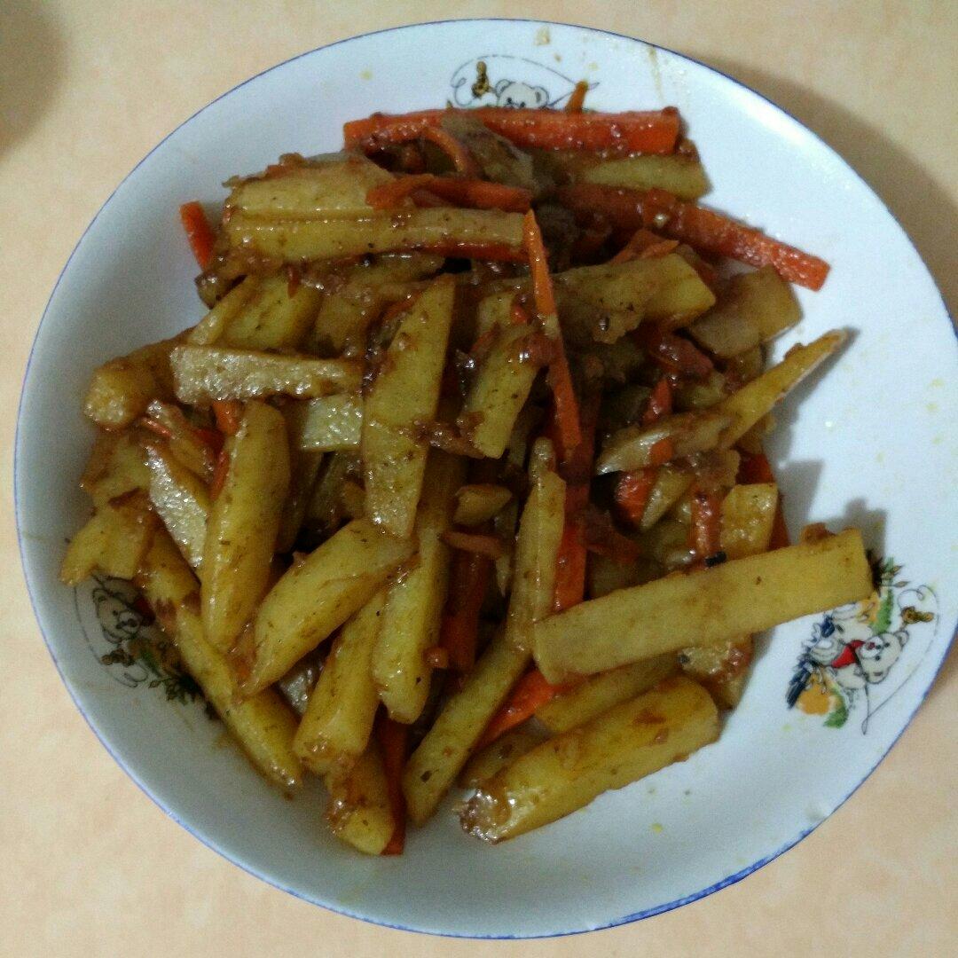 胡萝卜清炒土豆