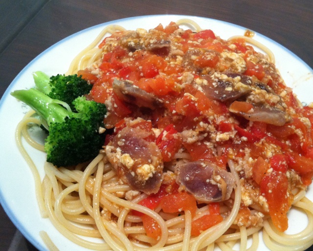 番茄肉酱意大利面（简易版本）