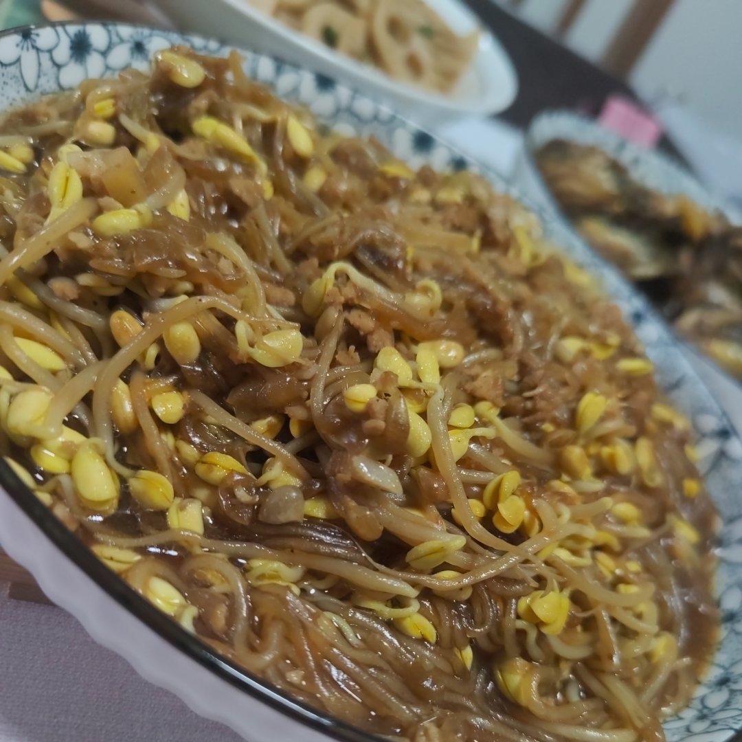 黄豆芽炒粉条