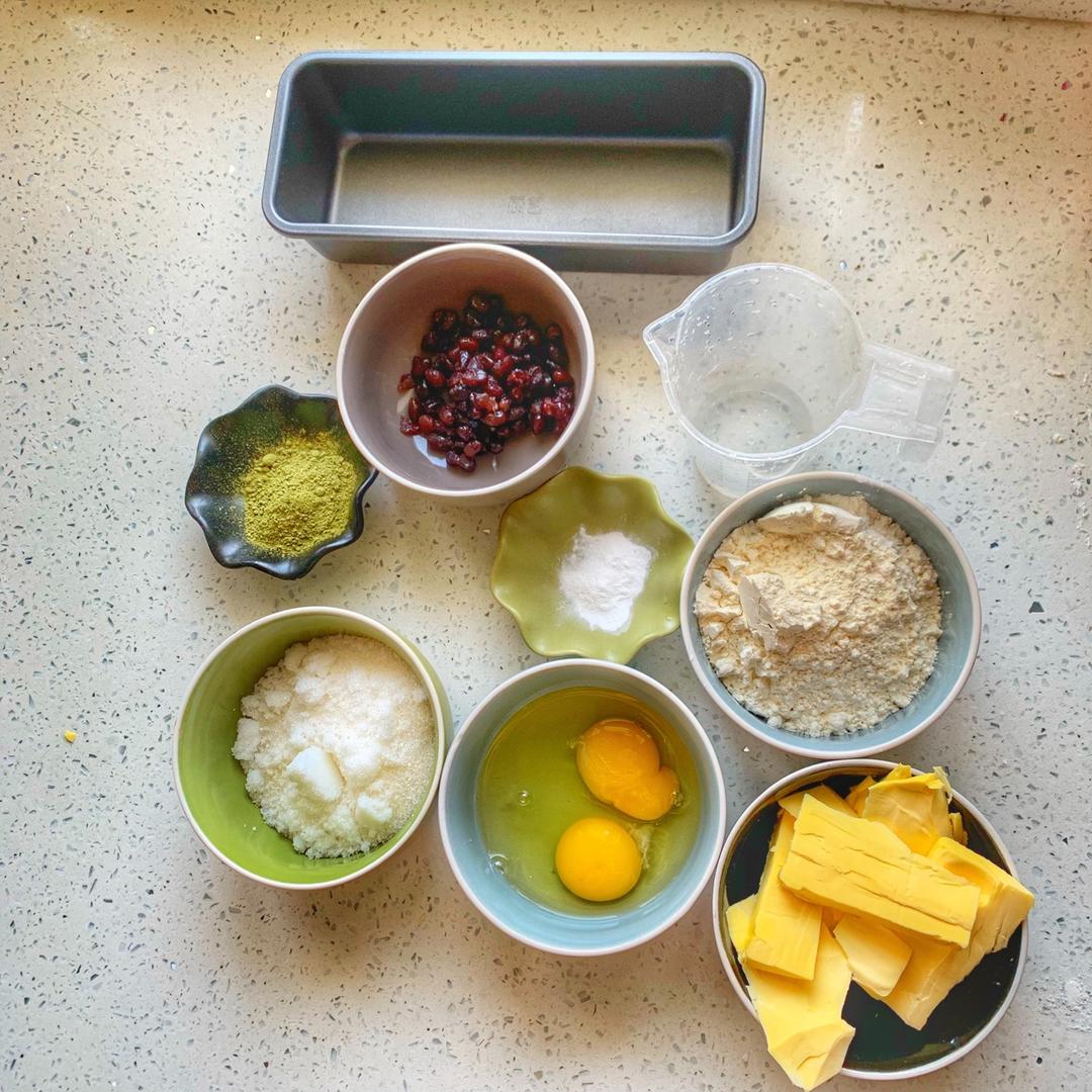 最爱抹茶│抹茶蜜豆双色磅蛋糕