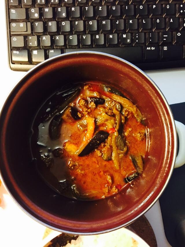 鱼香肉末茄子煲