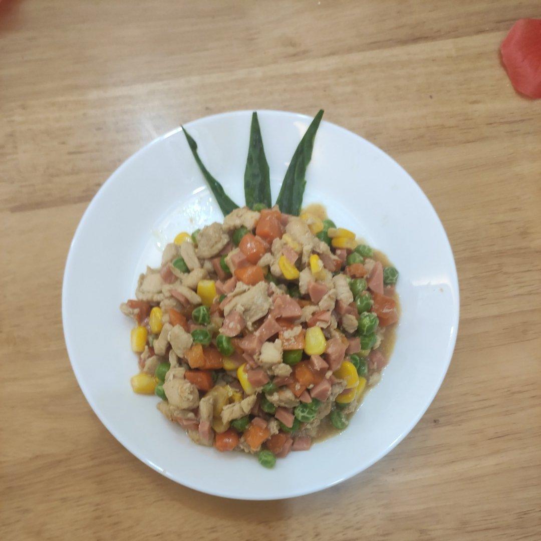菠萝版金玉满堂（三色鸡丁）