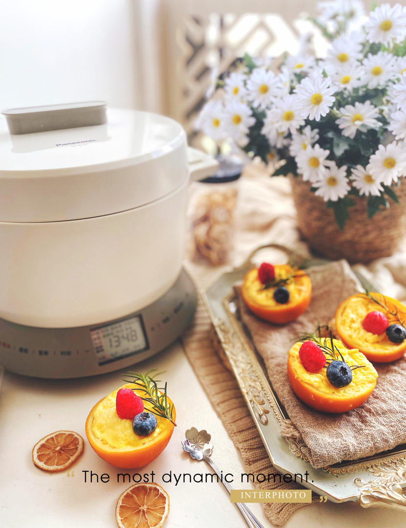 🔥🔥不用烤箱做橙香牛奶布丁‼️【松下分体式饭煲】