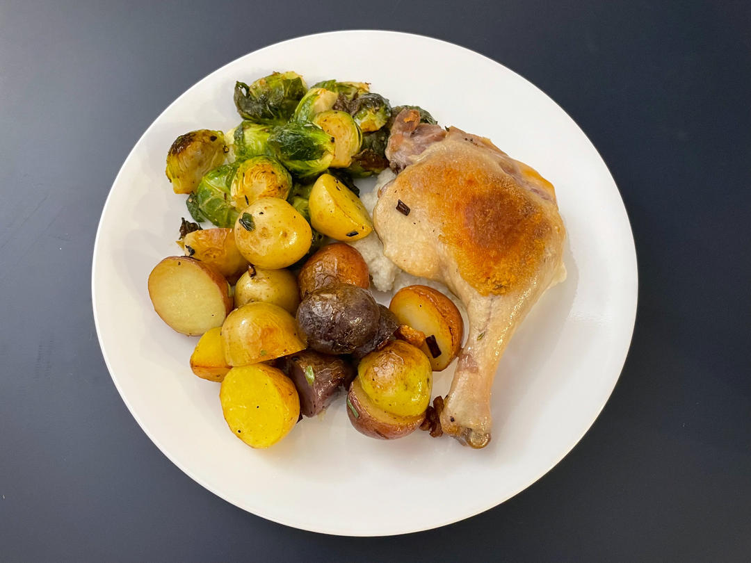 sous vide duck leg confit低温水浴油封鸭腿